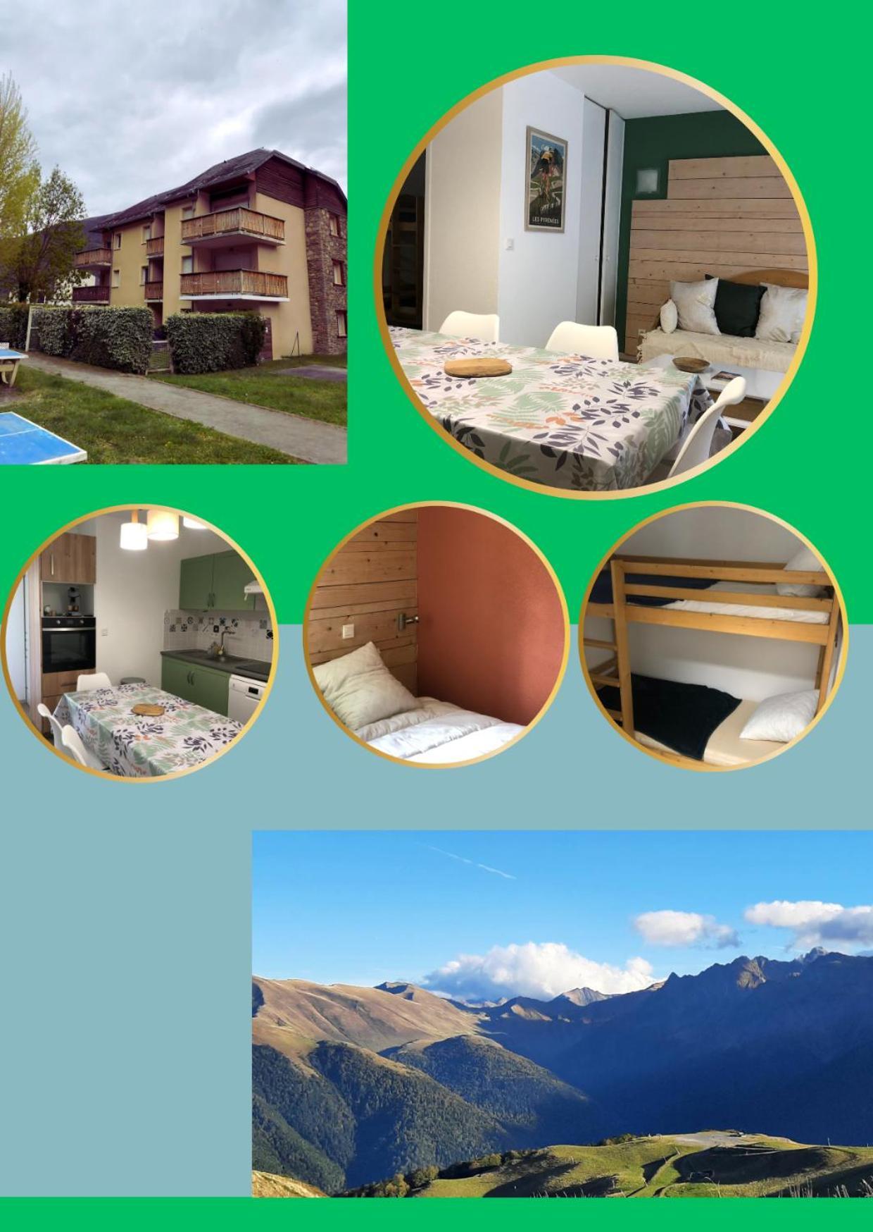 Appart T 3 Bagneres-De-Luchon Vue Montagne - Piscine Mi Juin Экстерьер фото